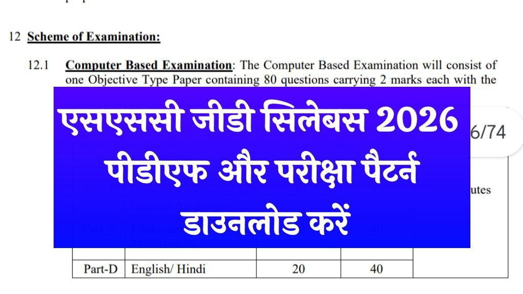 SSC GD Syllabus 2026